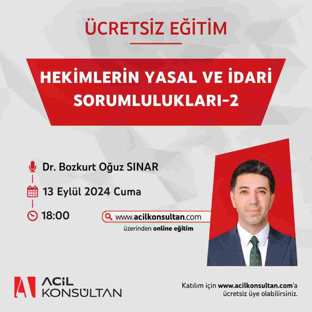 Acil Konsültan - Sağlık hukuku ve tıp eğitiminde güvenilir danışmanlık ve eğitim hizmetleri sunan uzman ekip.