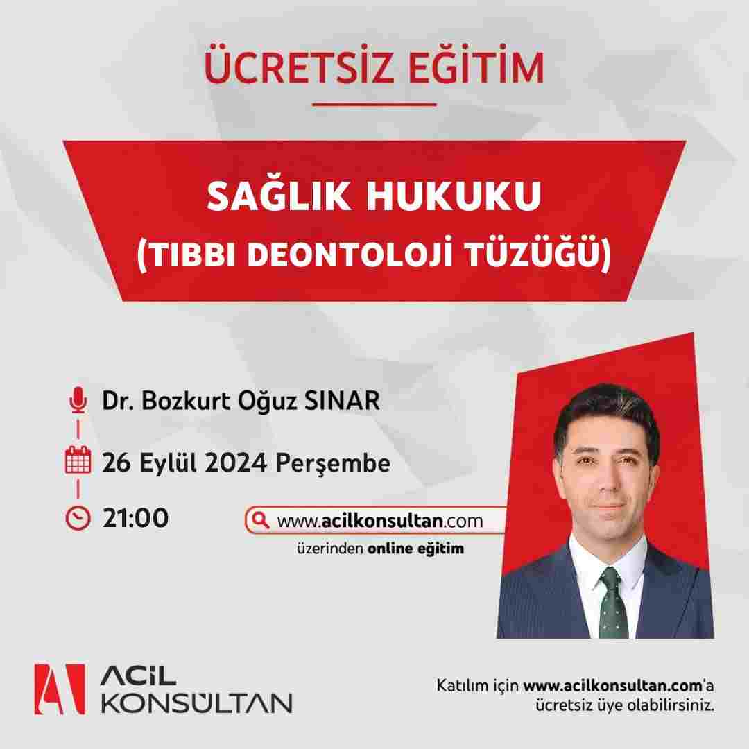 Acil Konsültan - Sağlık hukuku ve tıp eğitiminde güvenilir danışmanlık ve eğitim hizmetleri sunan uzman ekip.