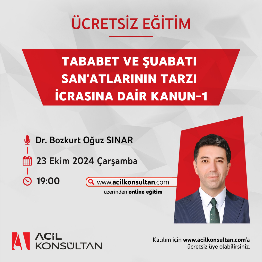 Acil Konsültan - Sağlık hukuku ve tıp eğitiminde güvenilir danışmanlık ve eğitim hizmetleri sunan uzman ekip.